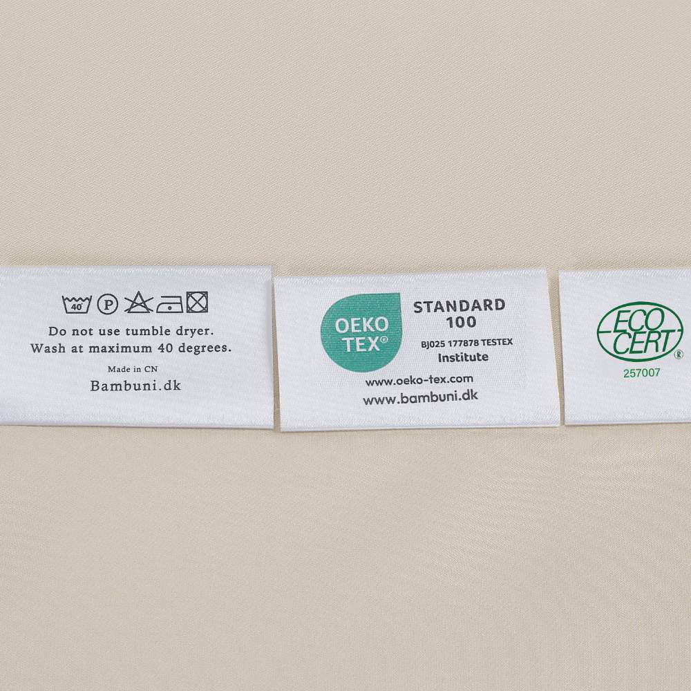 Bambusängkläder i beige från Bambuni