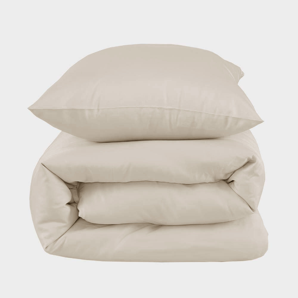 Bambusängkläder i beige från Bambuni