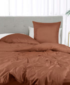 Bambusängkläder i bränt orange från Bambuni