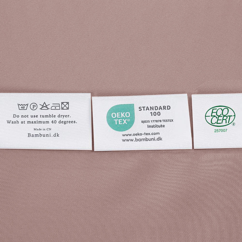 Bambusängkläder i gammalrosa från Bambuni