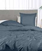 Bambusängkläder i gråblått från Bambuni