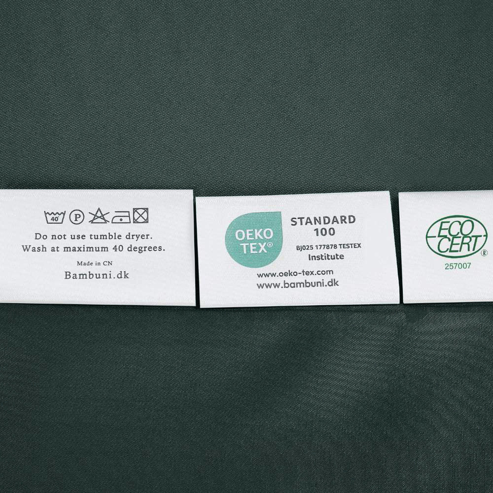 Bambusängkläder i grönt från Bambuni