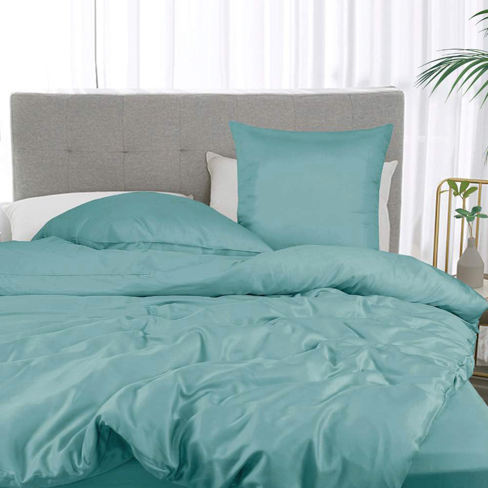 Bambusängkläder i havsblått från Bambuni