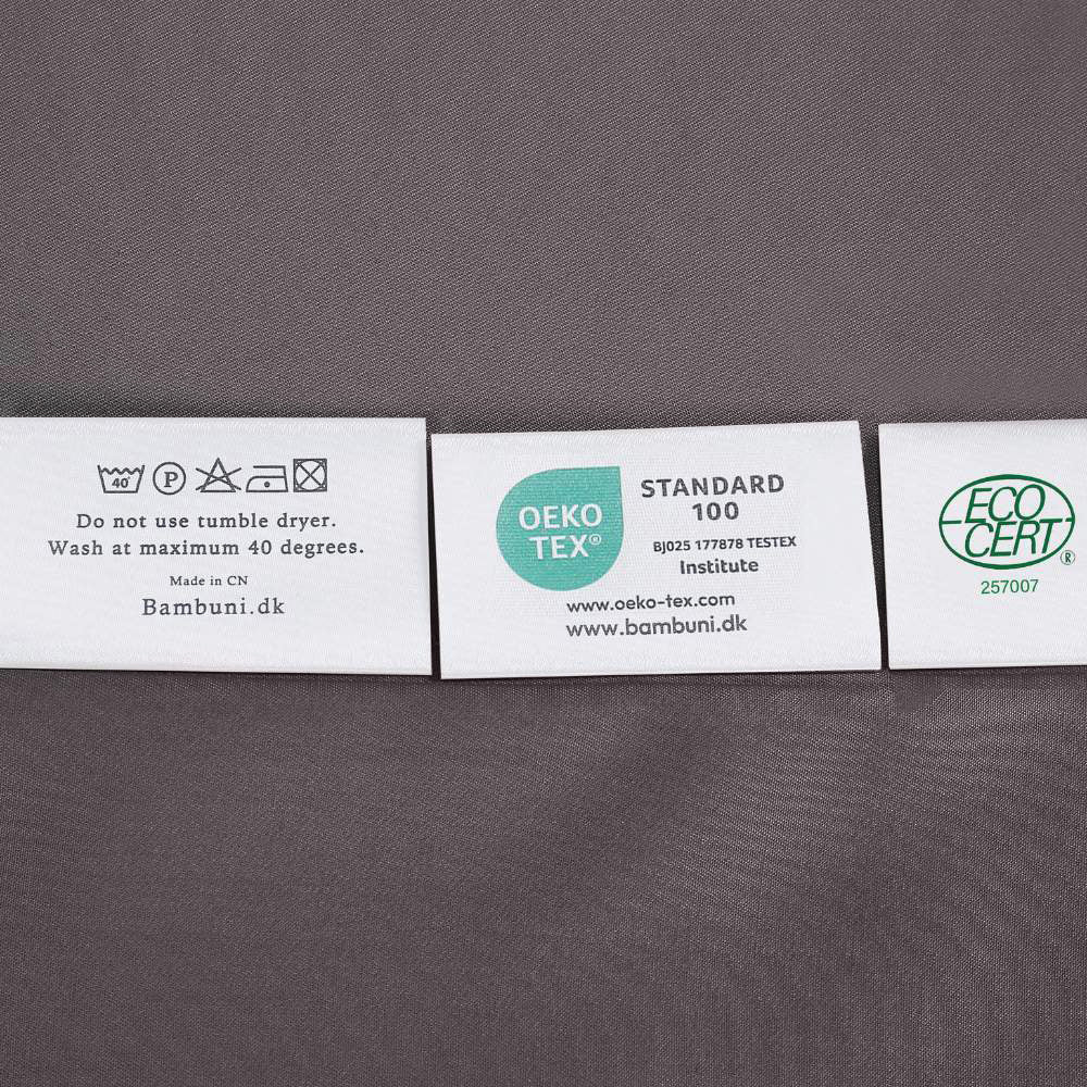 Bambusängkläder i antracitgrått från Bambuni