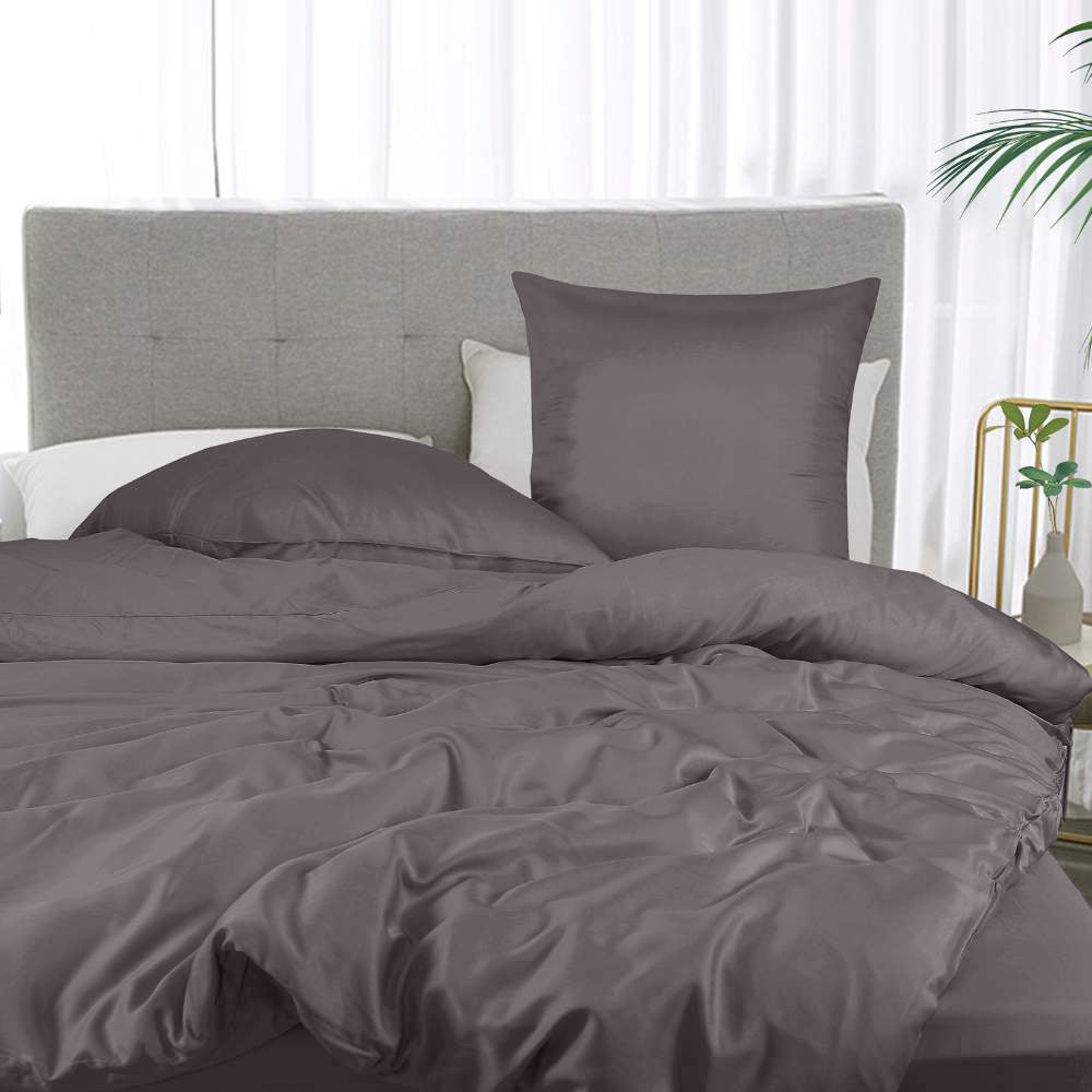 Bambusängkläder i antracitgrått från Bambuni