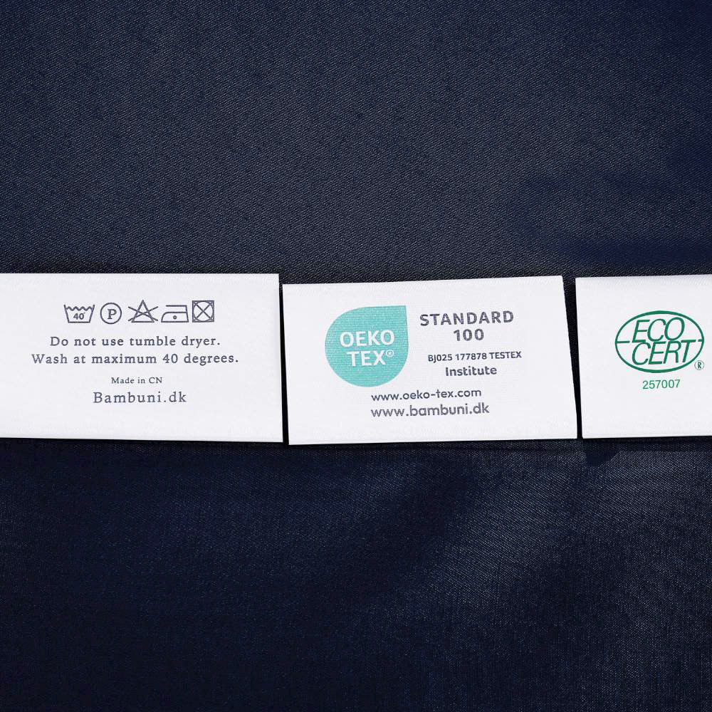 Marinblått bambusängkläder från Bambuni