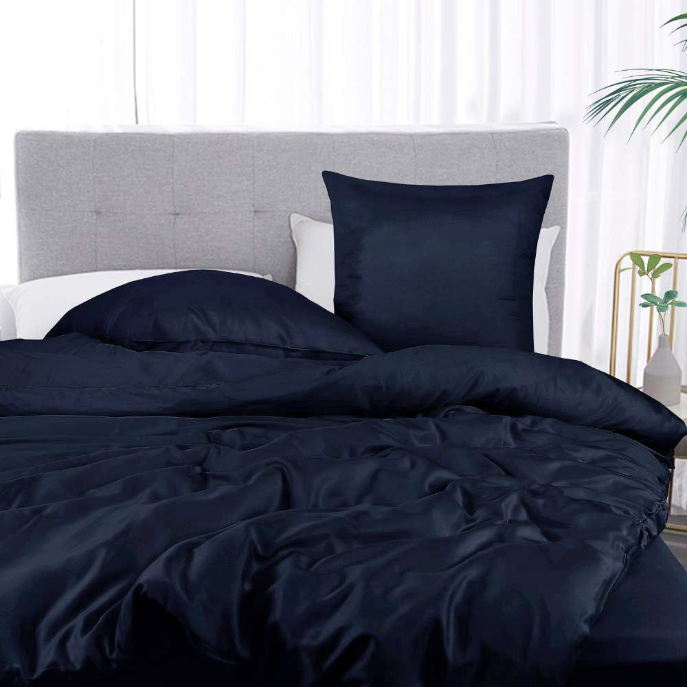 Marinblått bambusängkläder från Bambuni