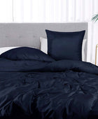 Marinblått bambusängkläder från Bambuni