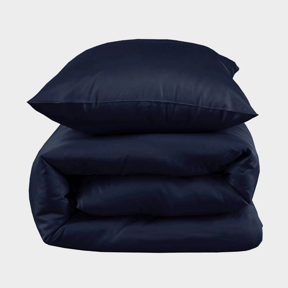 Marinblått bambusängkläder från Bambuni