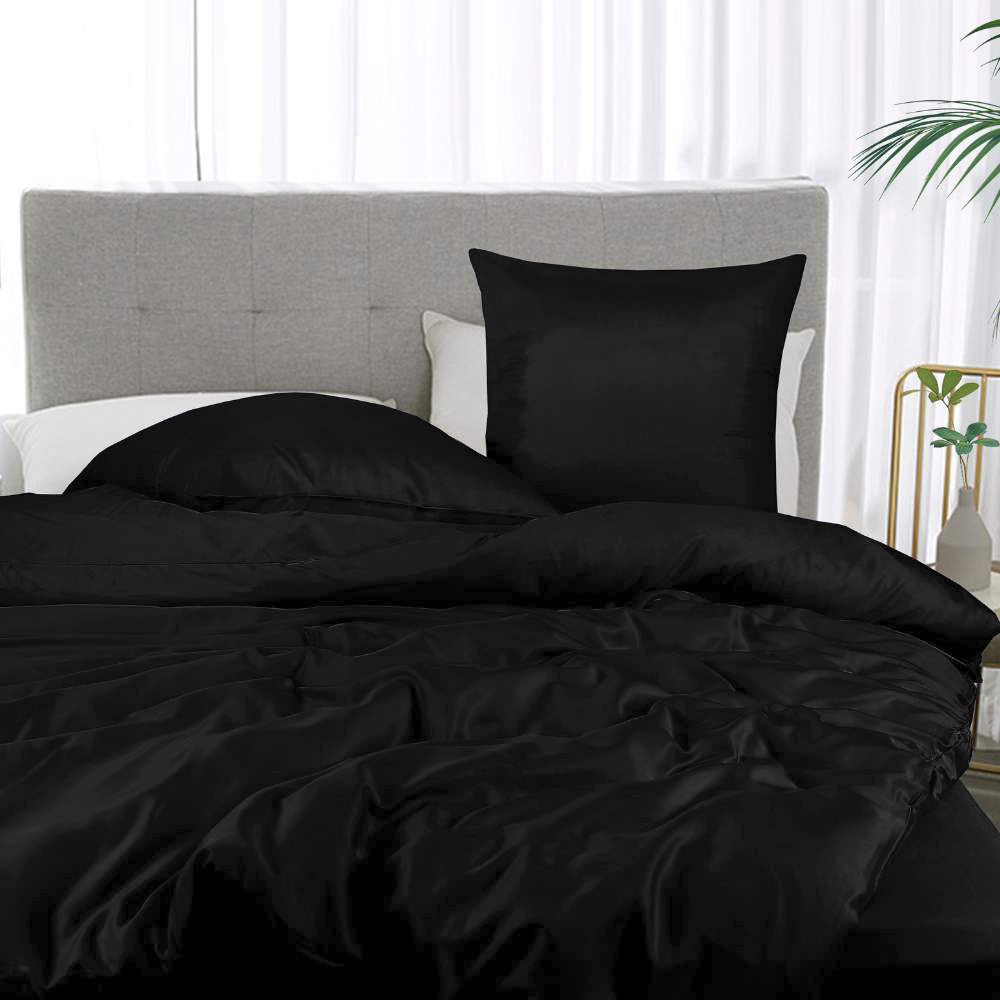 Bambusängkläder i svart från Bambuni