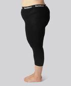 Svarta 3/4-leggings i bambu för kvinnor