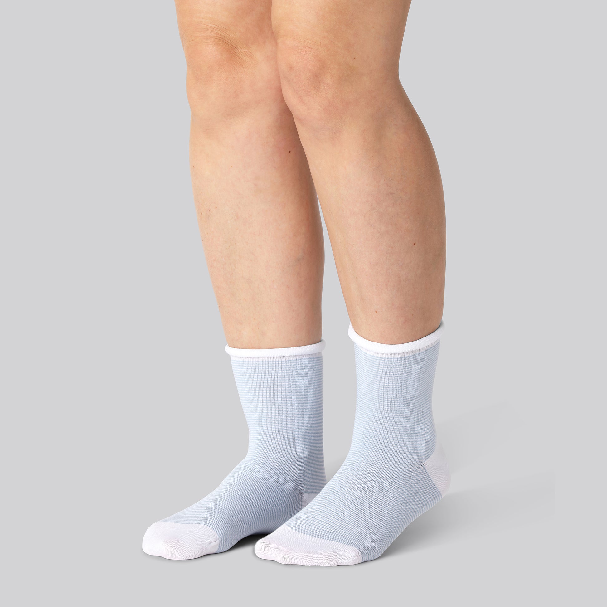 Bambu 3 par strumpor med rullad kant för kvinnor