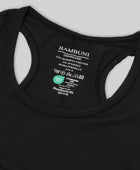 Bambus bh top i sort m. sort elastik til damer