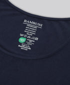 Bambus dame top i navy med bred strop carelabel