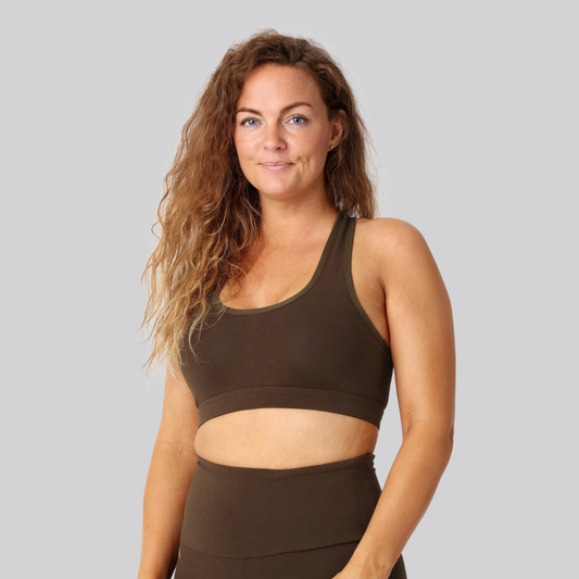Bambus fitness bh brun damer