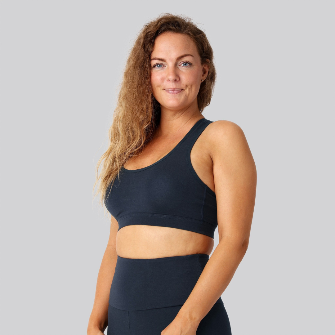 Bambus fitness bh navy damer