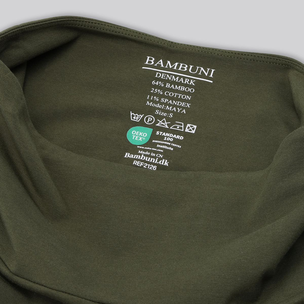 Bambus fitness pants i grøn til damer carelabel