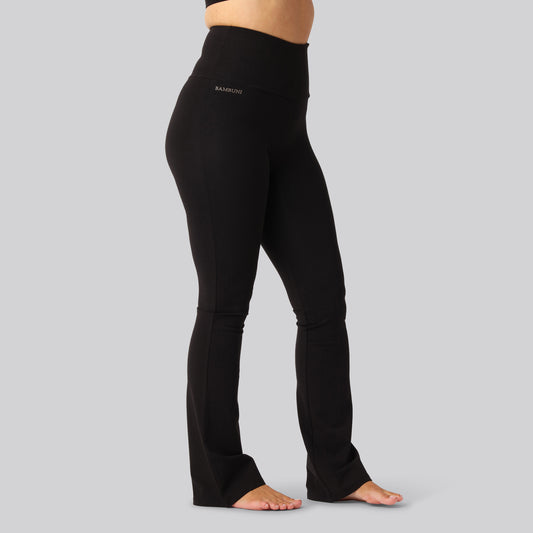 Bambus fitness pants i sort damer