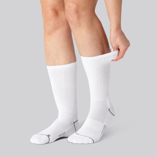 Vita löparstrumpor i bambu för kvinnor