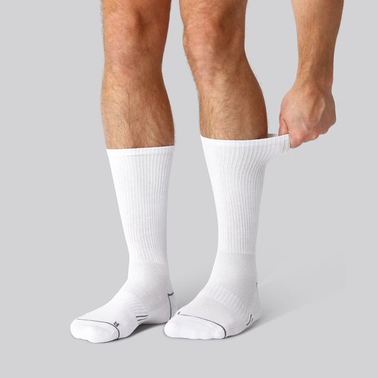 Vita löparstrumpor i bambu för män