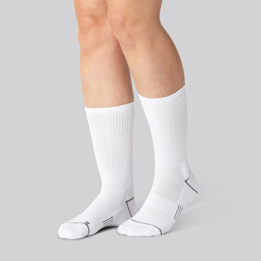 Vita löparstrumpor i bambu för kvinnor