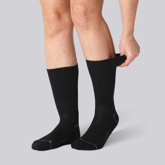 Svarta löparstrumpor i bambu för kvinnor