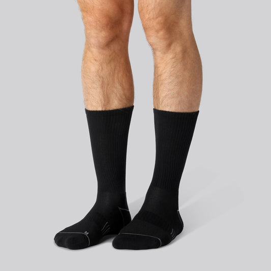 Svarta löparstrumpor i bambu för män