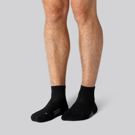 Svarta löparstrumpor i bambu för män