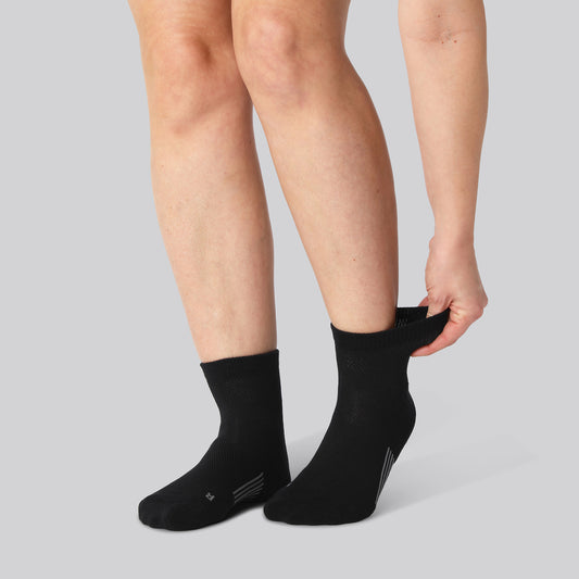 Svarta löparstrumpor i bambu för kvinnor