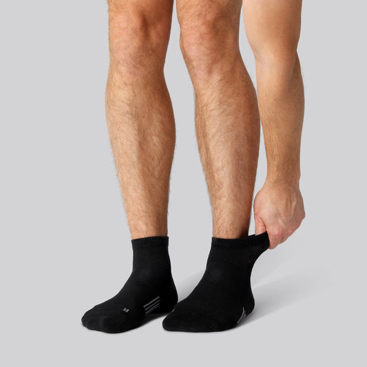 Svarta löparstrumpor i bambu för män