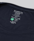 Bambus langærmet t-shirt i navy til damer carelabel