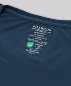 Bambus langærmet t-shirt i petroleumsblå til damer carelabel