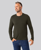 Bambus langærmet t-shirt mørkegrøn mænd