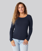 Bambus langærmet t-shirt navy damer