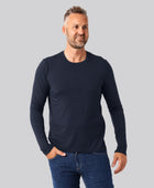 Bambus langærmet t-shirt navy mænd