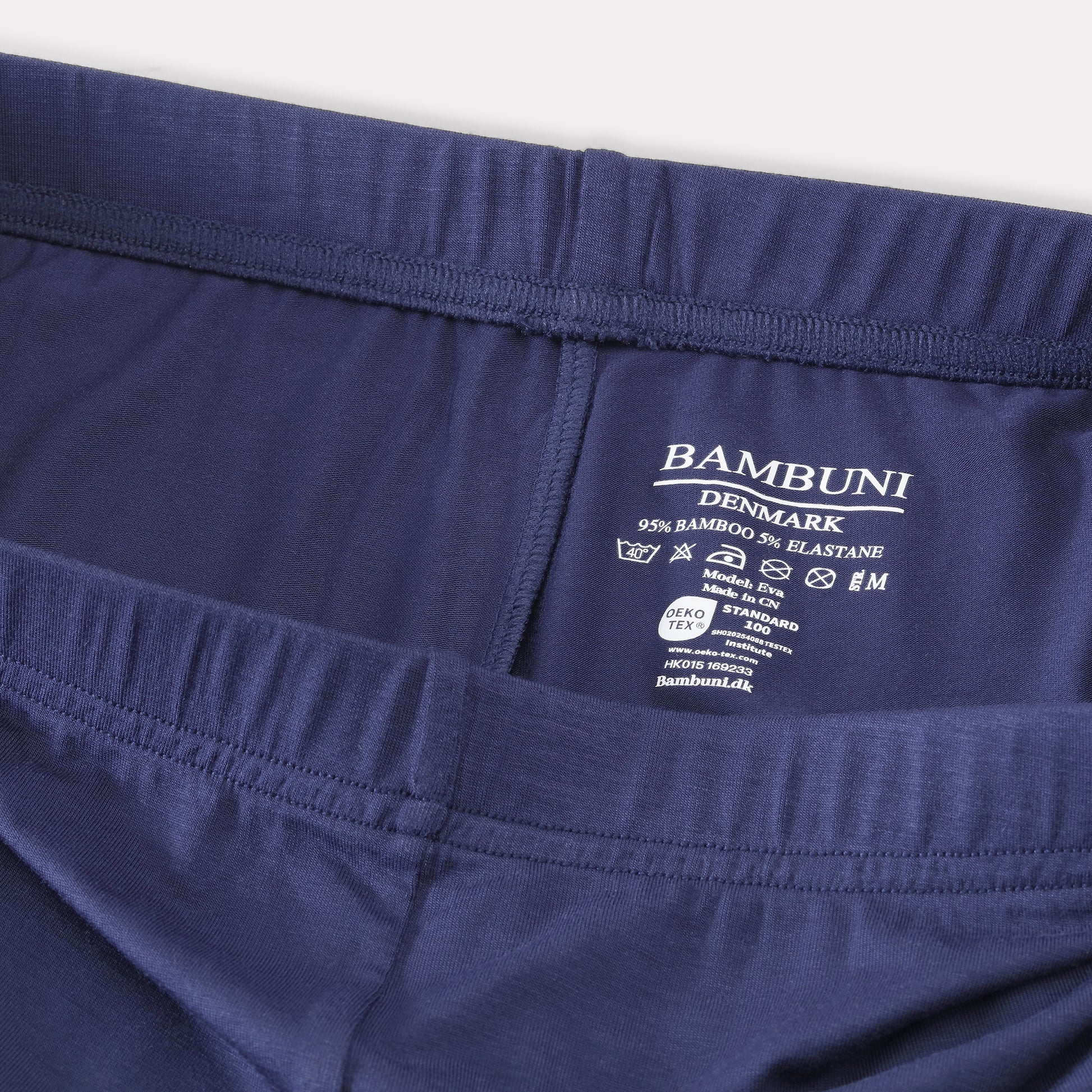 Marinblå bambuleggings med dold resår för damer