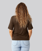 Bambus oversize t-shirt i brun til damer