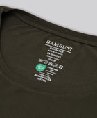 Bambus oversize t-shirt i mørkegrøn til damer carelabel