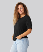 Bambus oversize t-shirt i sort damer