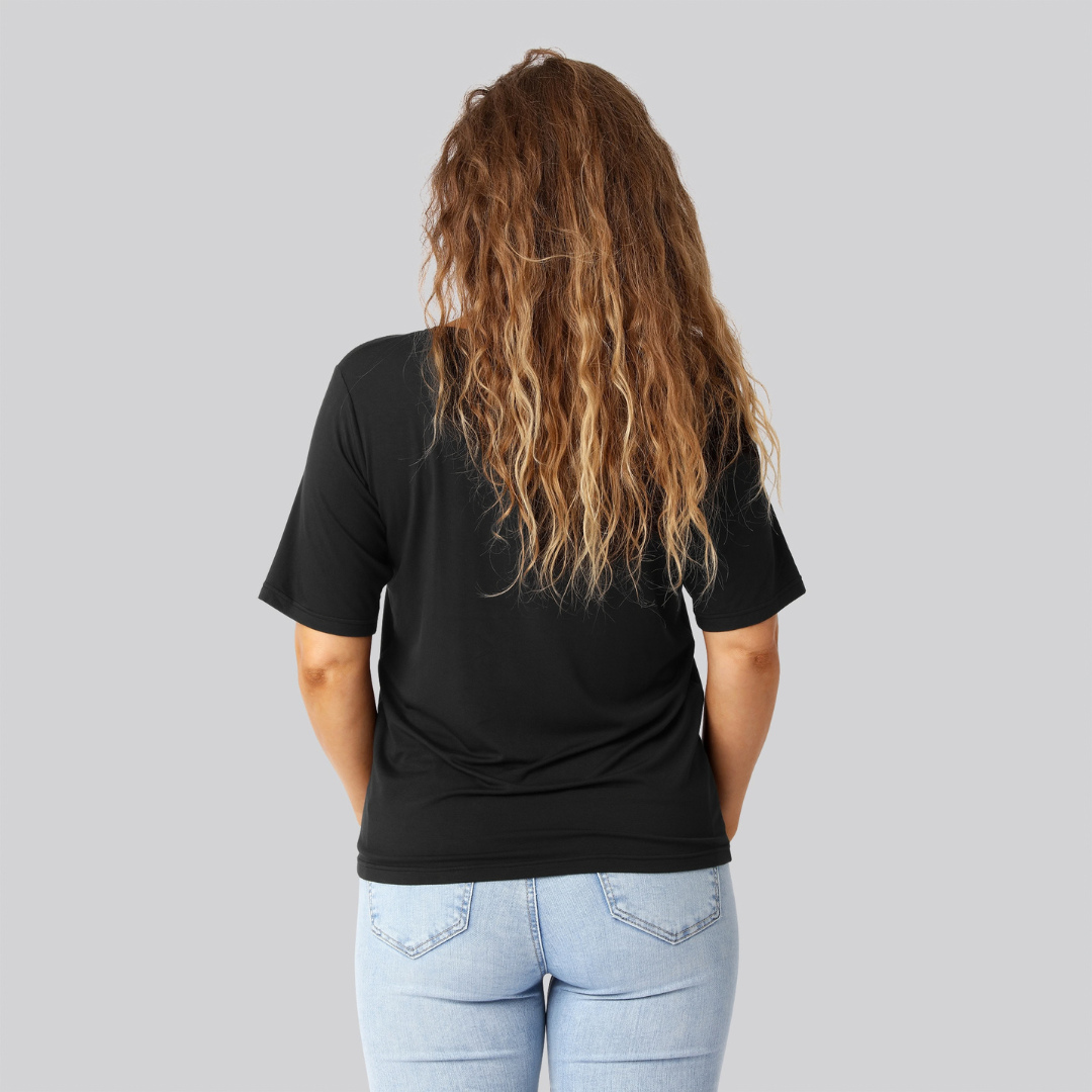 Bambus oversize t-shirt i sort til damer