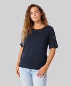 Bambus oversize t-shirt navy damer