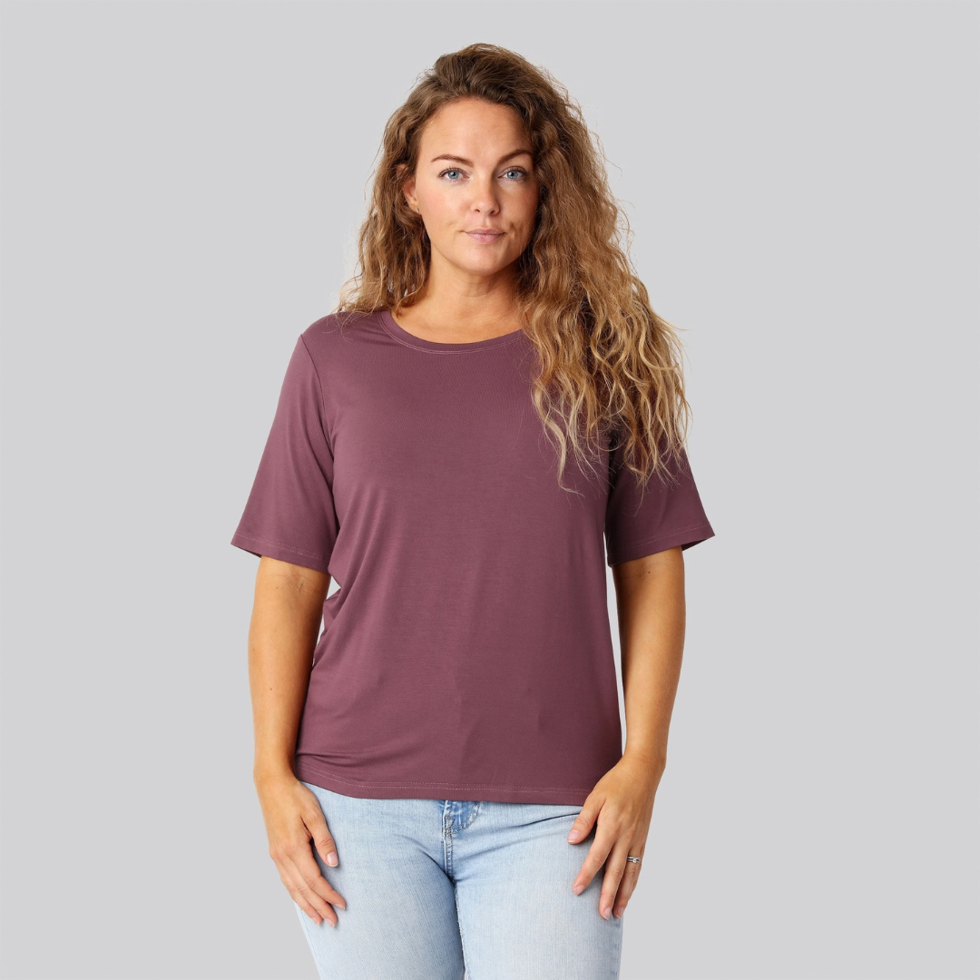 Bambus oversize t-shirt rose damer