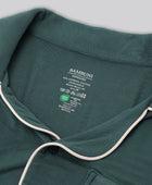 Bambus pyjamas sæt kort i grøn til damer carelabel 