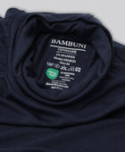 Bambus rullekrave i navy til damer carelabel