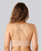 Bambus seamless bh m. smal strop beige damer bag