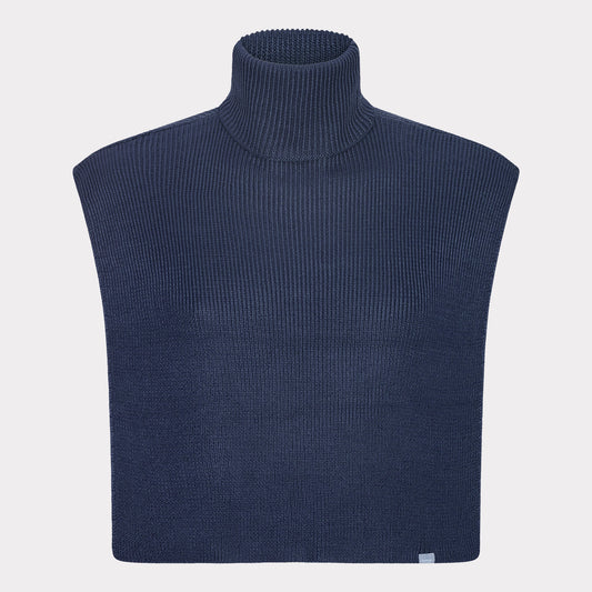 Stickad bambuhalsduk i marinblått