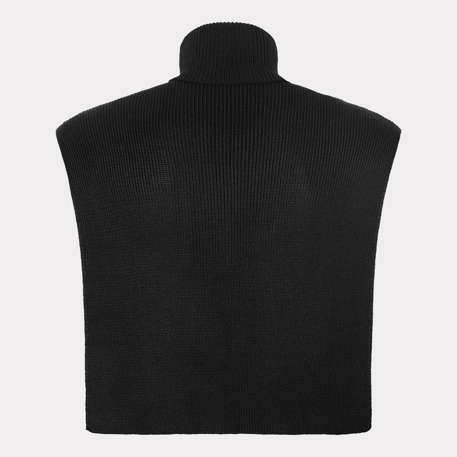 Svart stickad halsvärmare i bambu