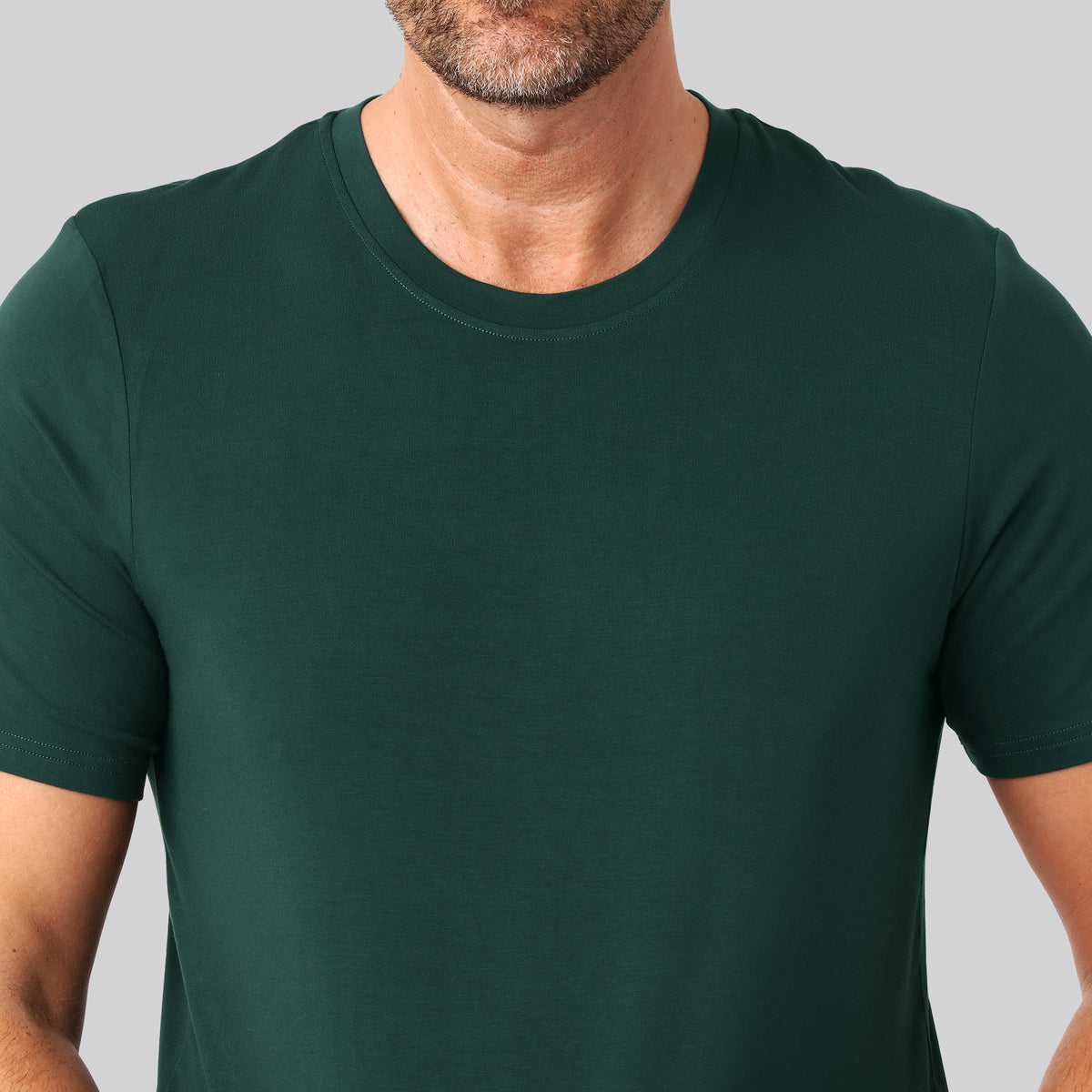 Bambus t-shirt o-hals grøn mand