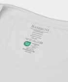 Bambus t-shirt o-hals i hvid carelabel