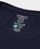Bambus t-shirt o-hals i navy carelabel